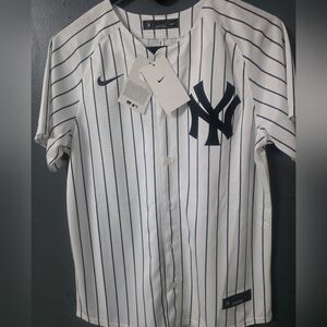Nike White and Black Athletic Jersey